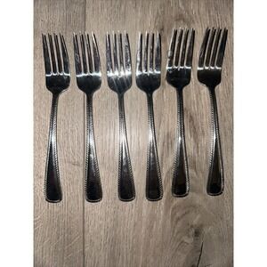 6 PCs Ashcroft Salad‎ Fork Wallace 18/10 Stainless Flatware China